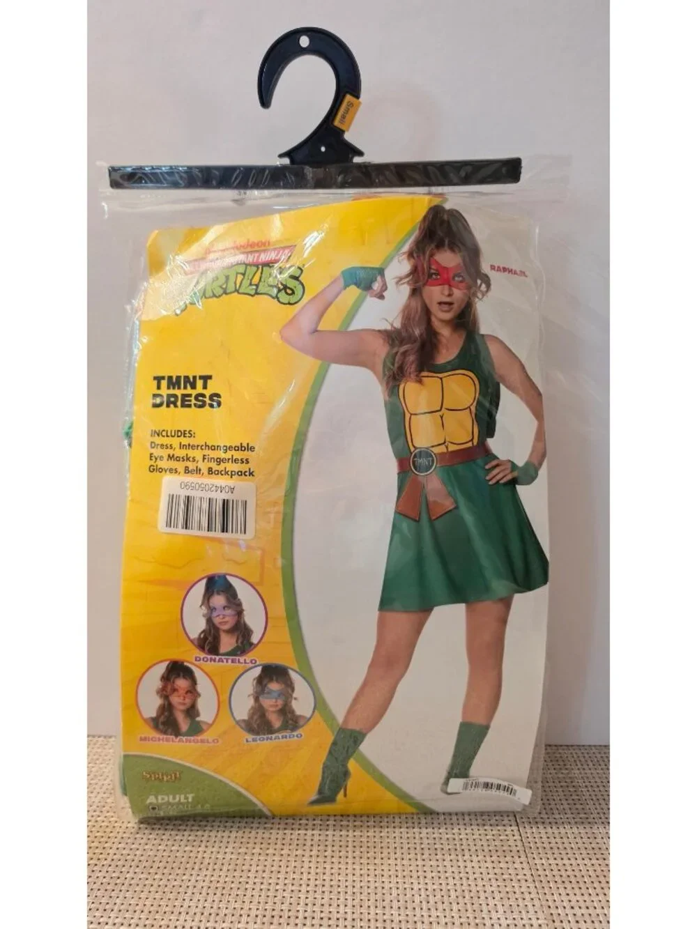 SPIRIT HALLOWEEN TMNT DRESS ADULT SMALL COSTUME NINJA TURTLES 4-IN-1 RAPHAEL LEO